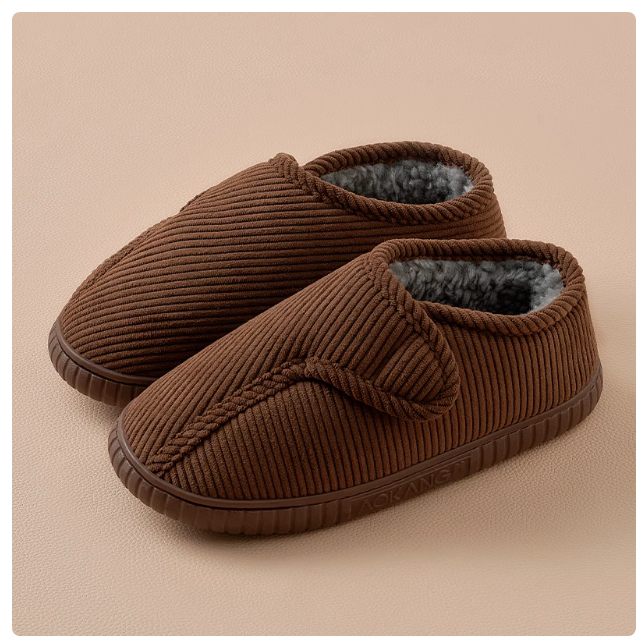 Men's Winter Wool Warm Cotton Slippers foto 3