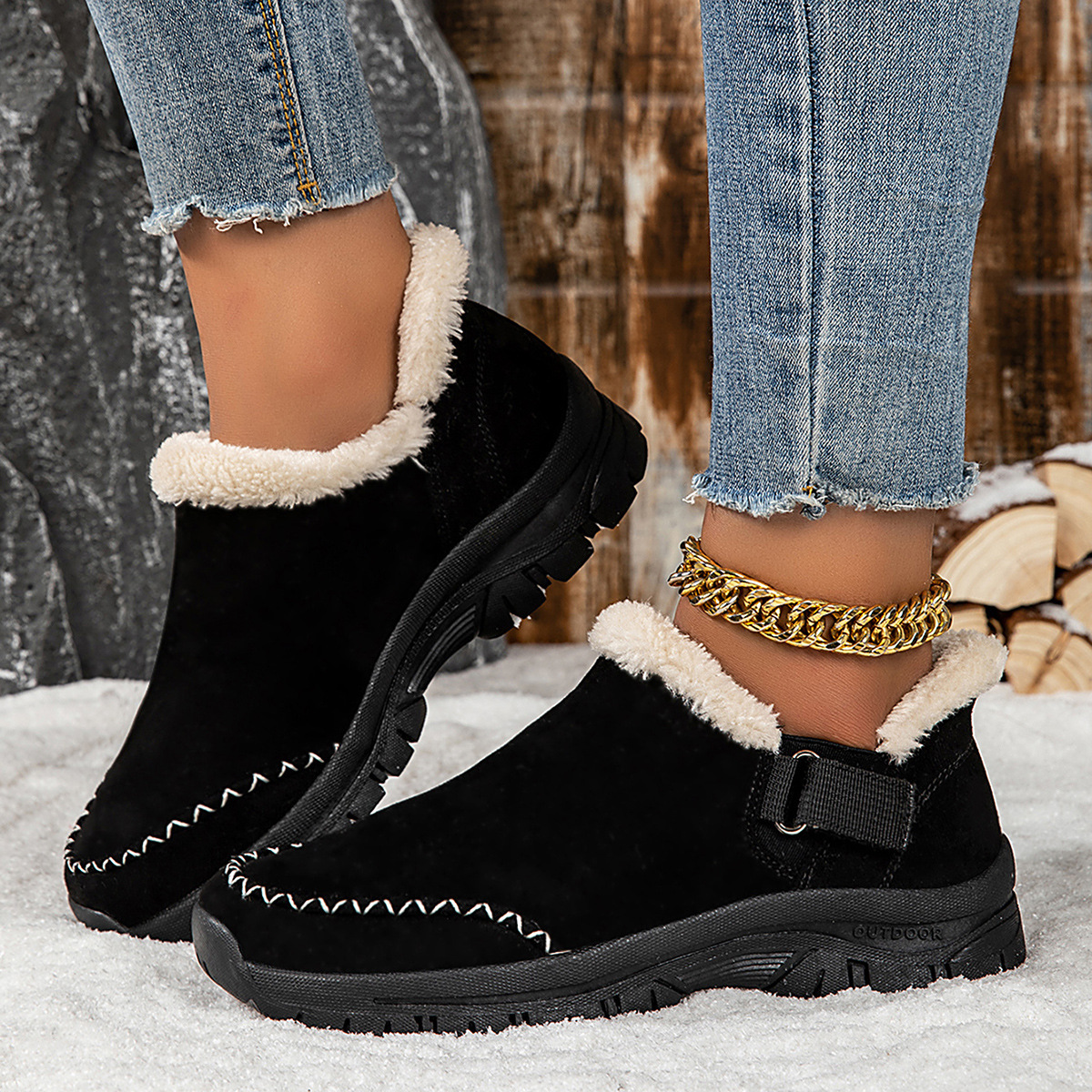 Women's Casual All-matching Home Warm Cotton-padded Shoes foto 2