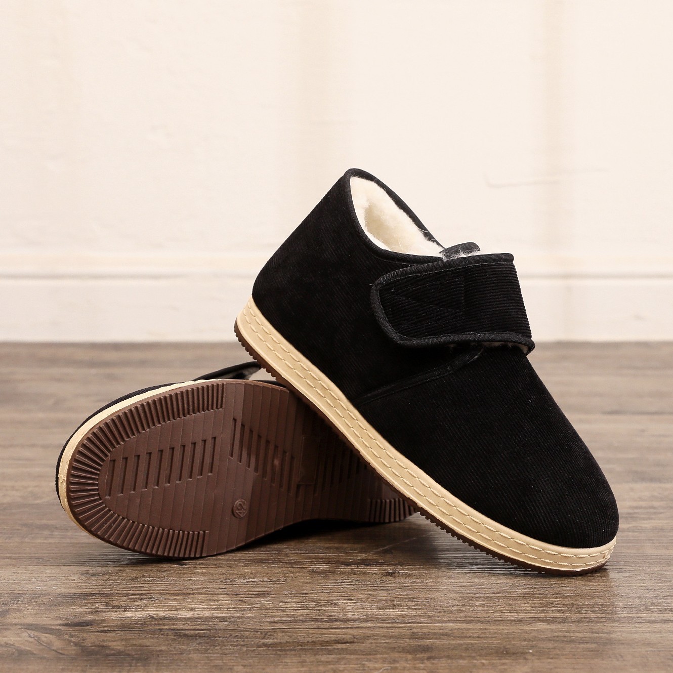 Soft Soled Velvet Thick Cotton Shoes Leisure Warm Comfortable foto 4