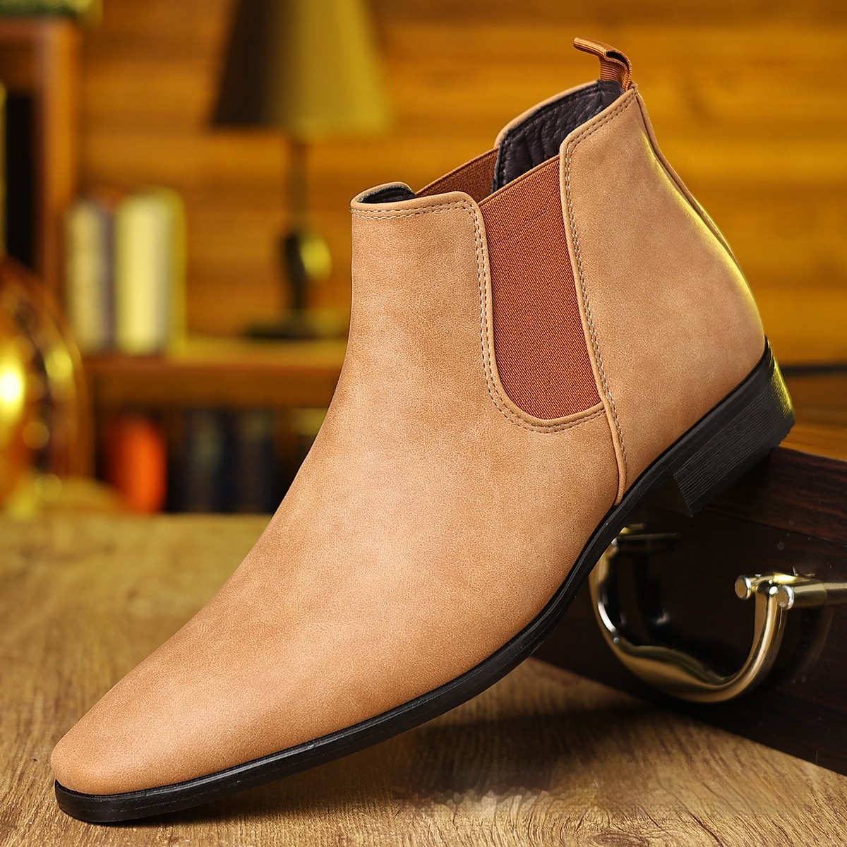 British Style Leather Boots Men's Plus Size