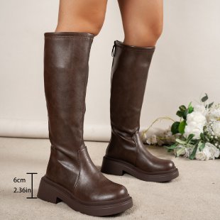 Womens Thick-soled Height-enhancing Slimming Riding Boots foto 3