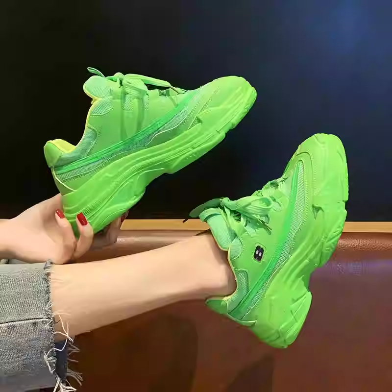 Ins Trendy Mesh Breathable Thick-soled Sneakers foto 3