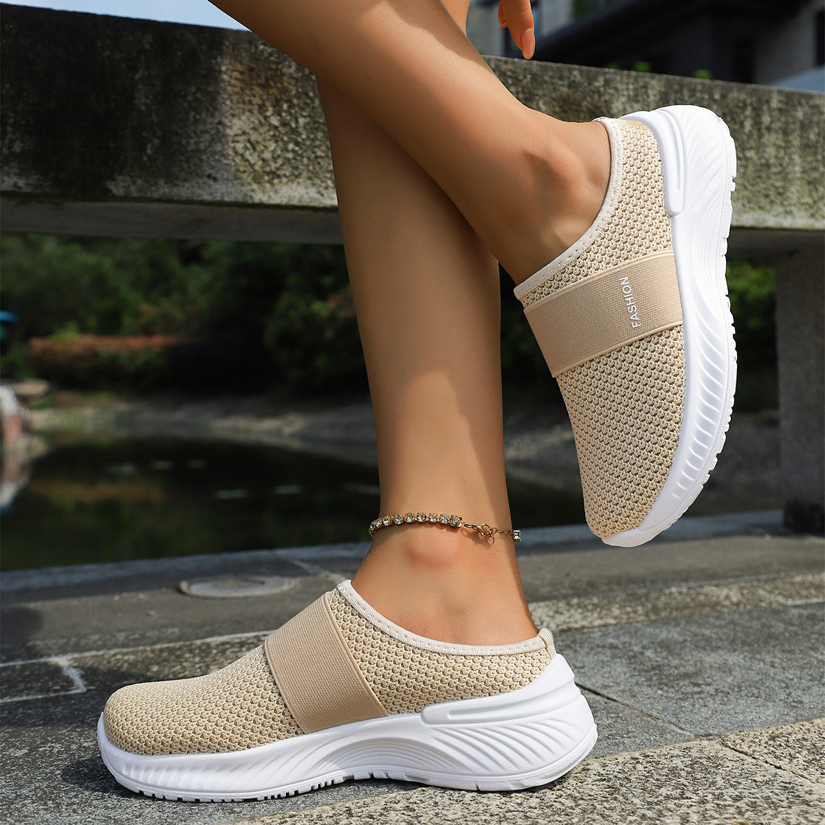 Versatile Mesh Breathable Womens Flats foto 3