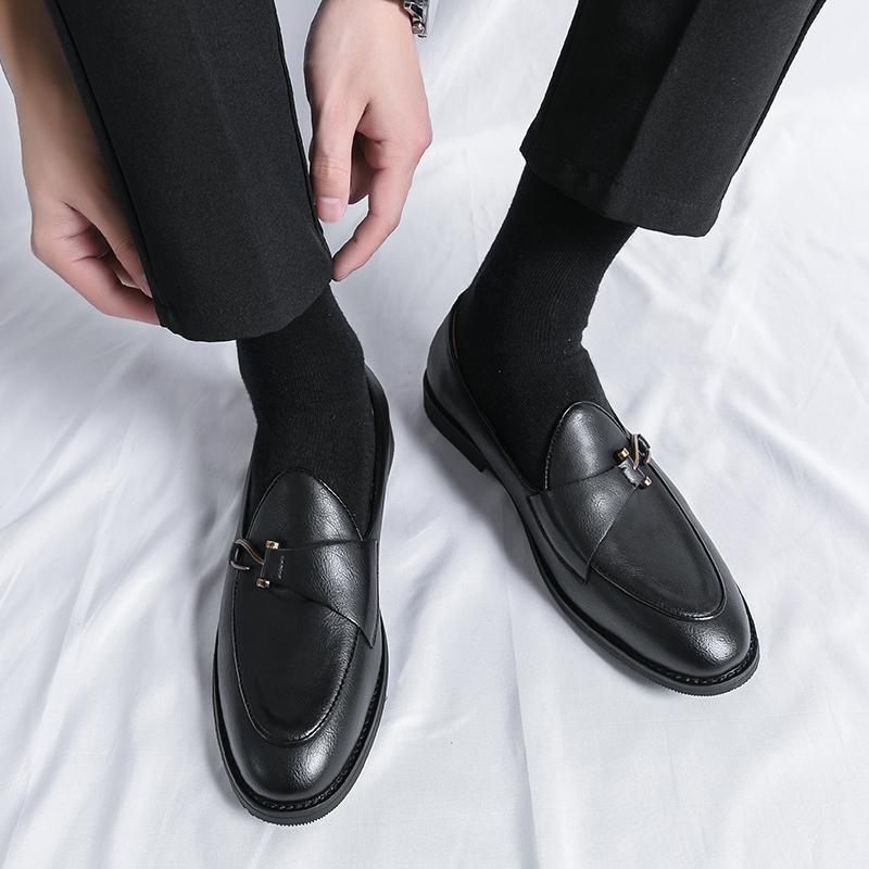 Men's Fashion Casual Soft Leather Slip-on Soft Bottom Loafers foto 4