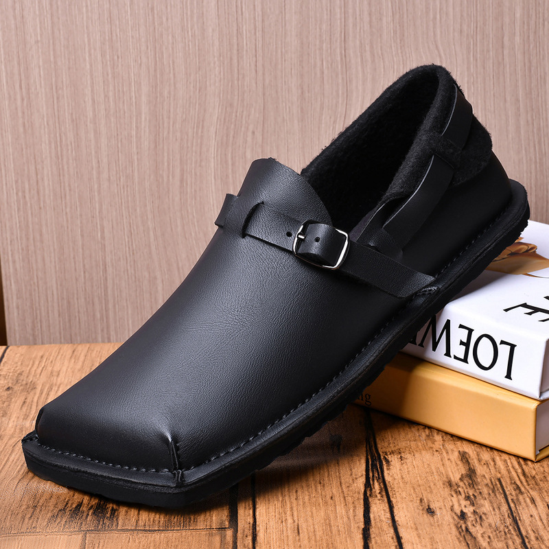 Large-size Soft-soled Soft-leather Fashionable Mens Leather Shoes foto 4