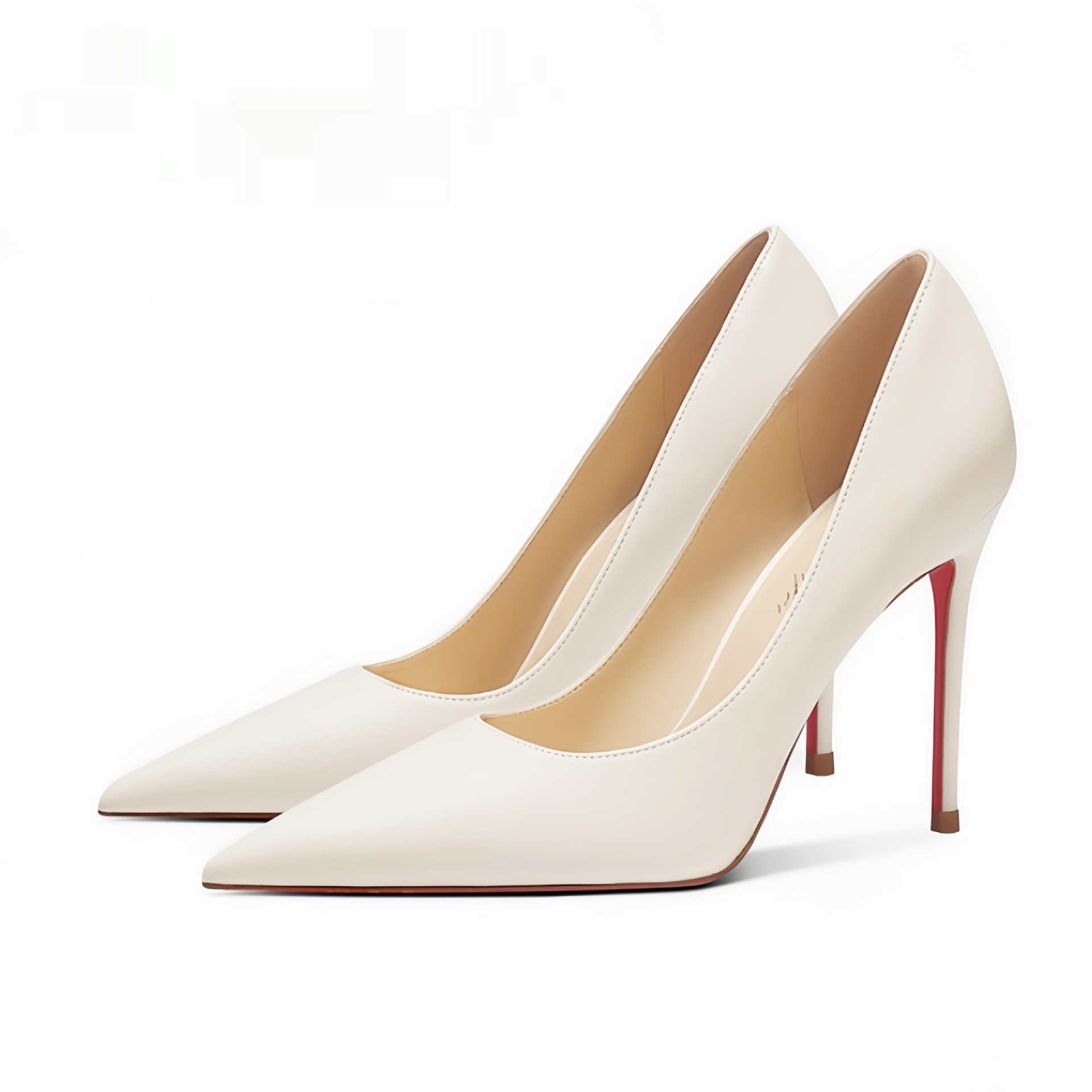 Pointed-toe Sheepskin Spring Women's Pumps foto 3