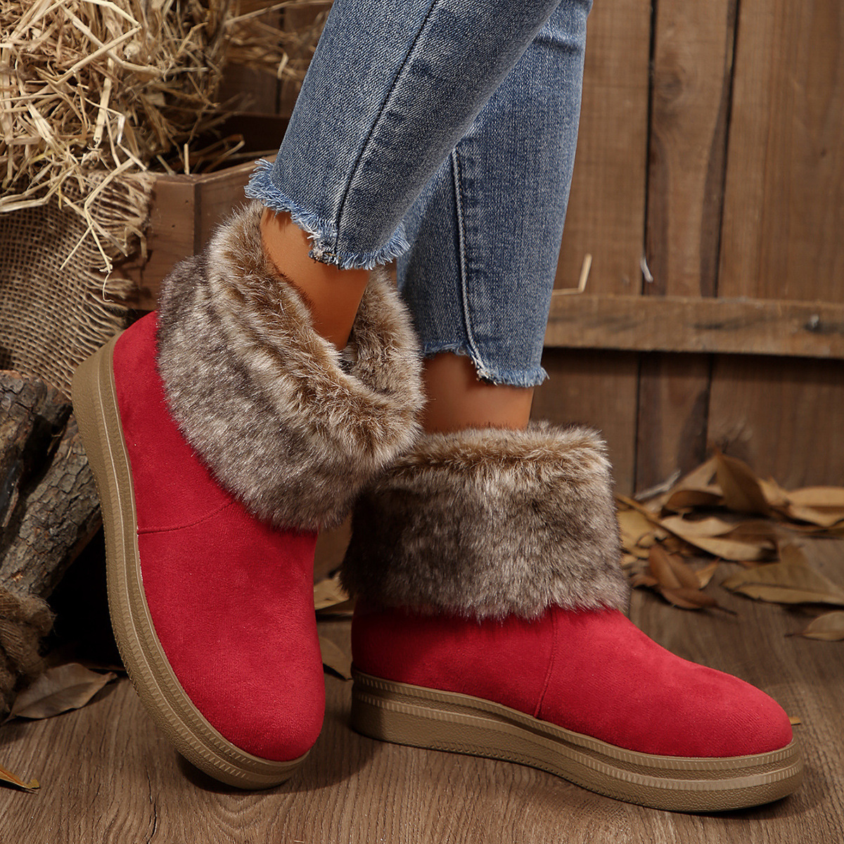 Women's Fleece-lined Cotton Snow Boots foto 2