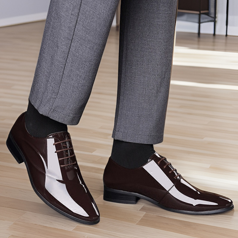 Youth All-matching Lace-up Plus Size Men's Shoes foto 3