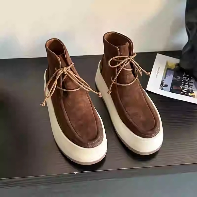 Thick Bottom Lace-up Autumn And Winter Ankle Boots Fashion foto 5