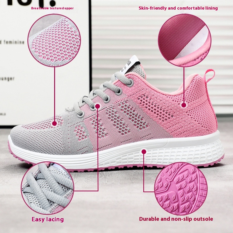 Running Shoes Women's Casual Soft Bottom Breathable Comfortable Fly-knit Sneakers foto 5