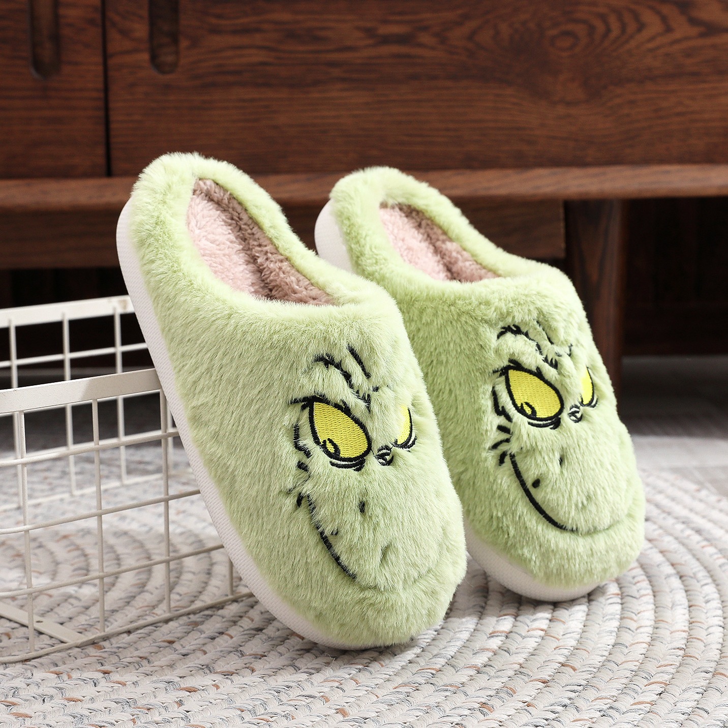 Cotton Slippers Male And Female Home Winter Warm Indoor Wool Sleeper foto 5