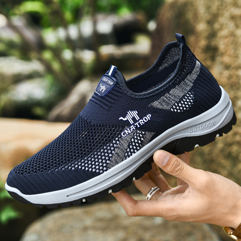 Versatile Casual Daddy's Shoes Men's Sports Lightweight Hiking Shoes Mesh foto 3