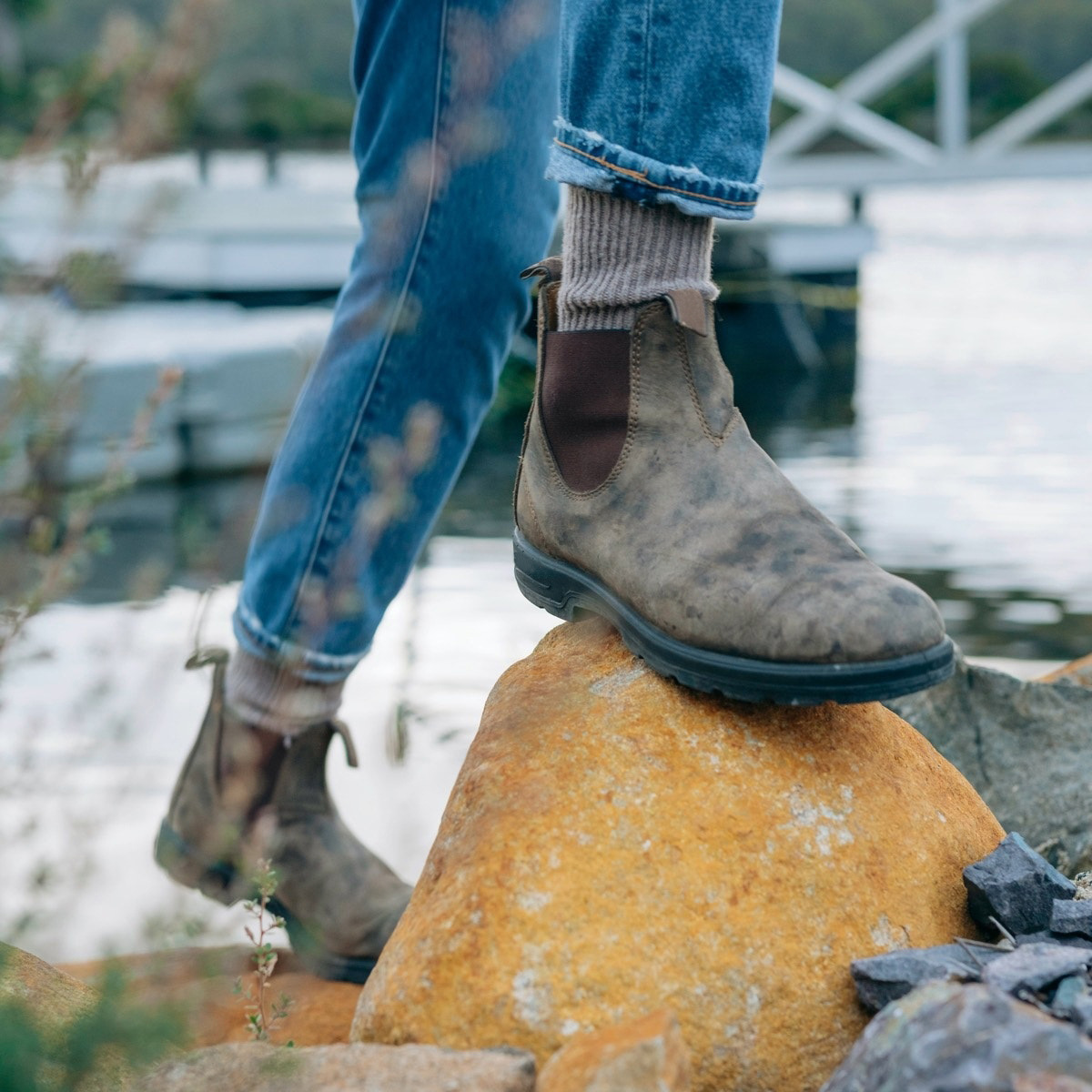 Color Neutral Retro Couple Shoes Leather Boots Martin foto 5