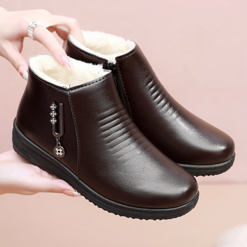 Winter Mom Shoes Elderly Cotton Shoes Soft Sole Warm foto 4