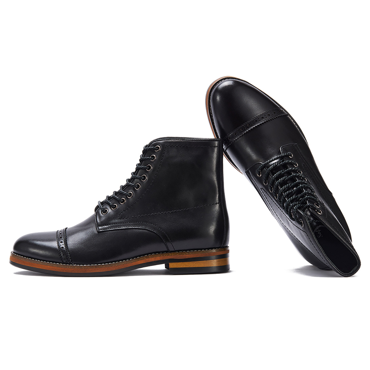 Brown High Street Mid-Top Martin Boots Men foto 3