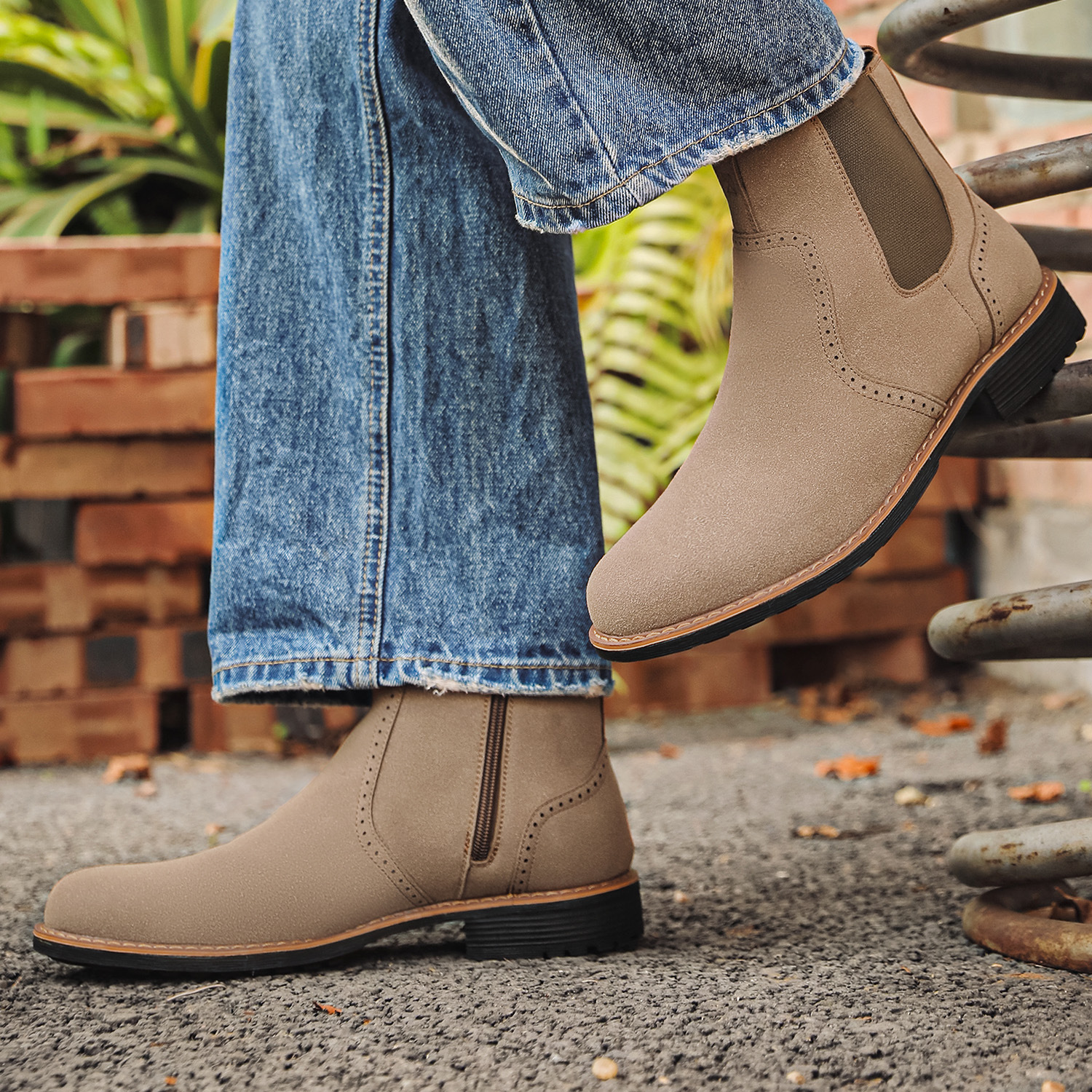 Fleece-like Men's Shoes New Autumn Boots foto 5