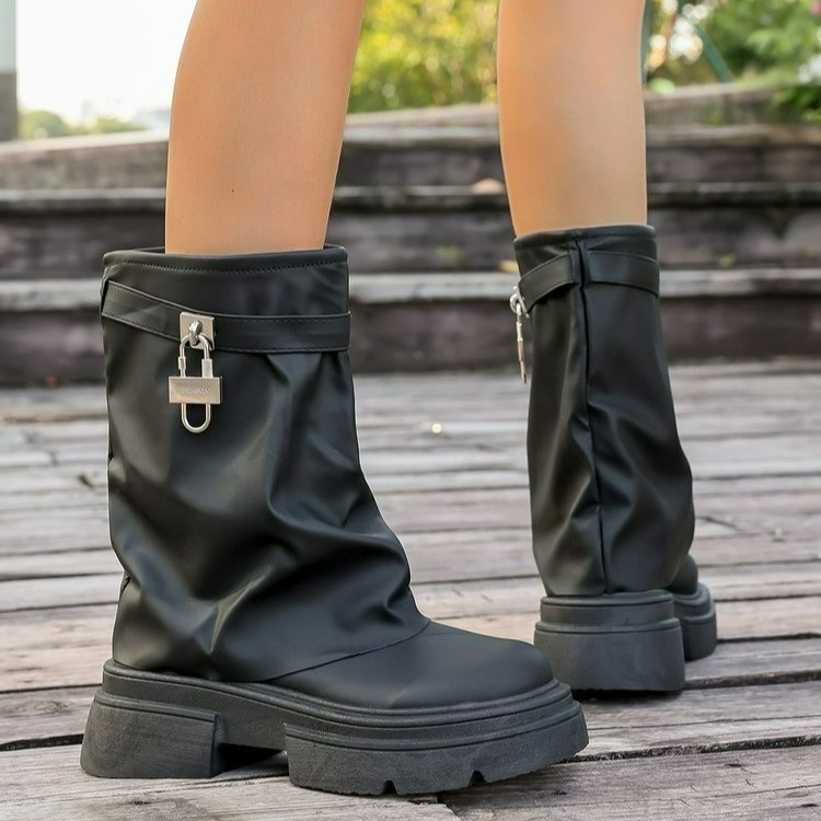 Simple British Style Thick-soled Martin Boots foto 4