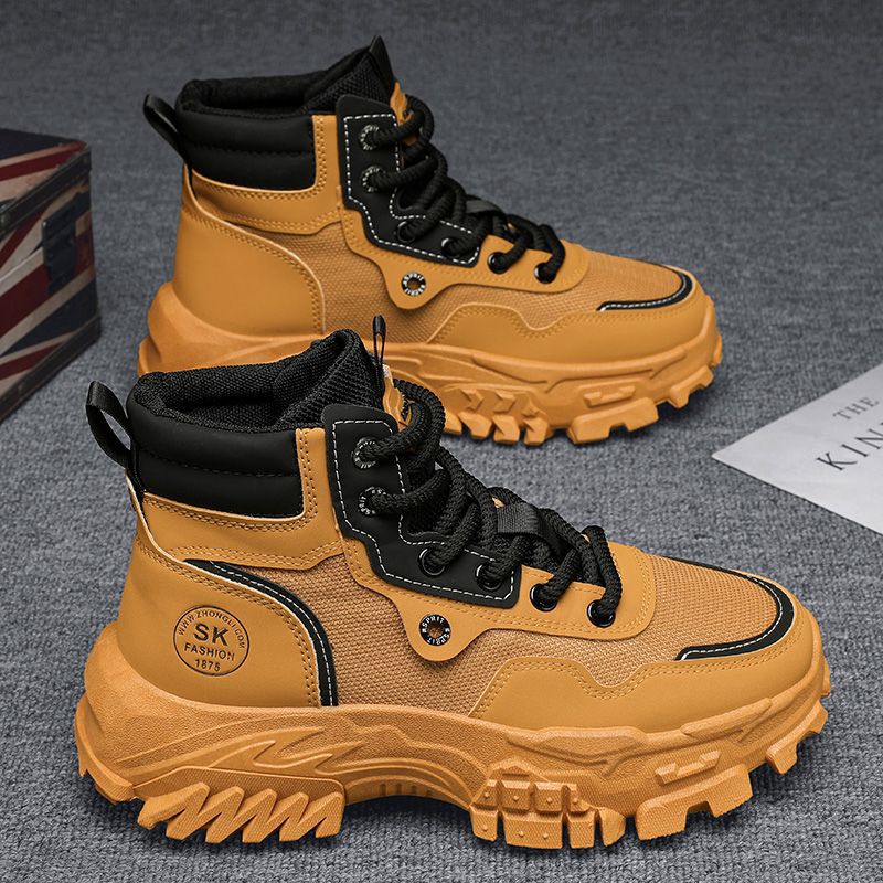 Breathable High-top Vintage British-style Work Boots foto 2