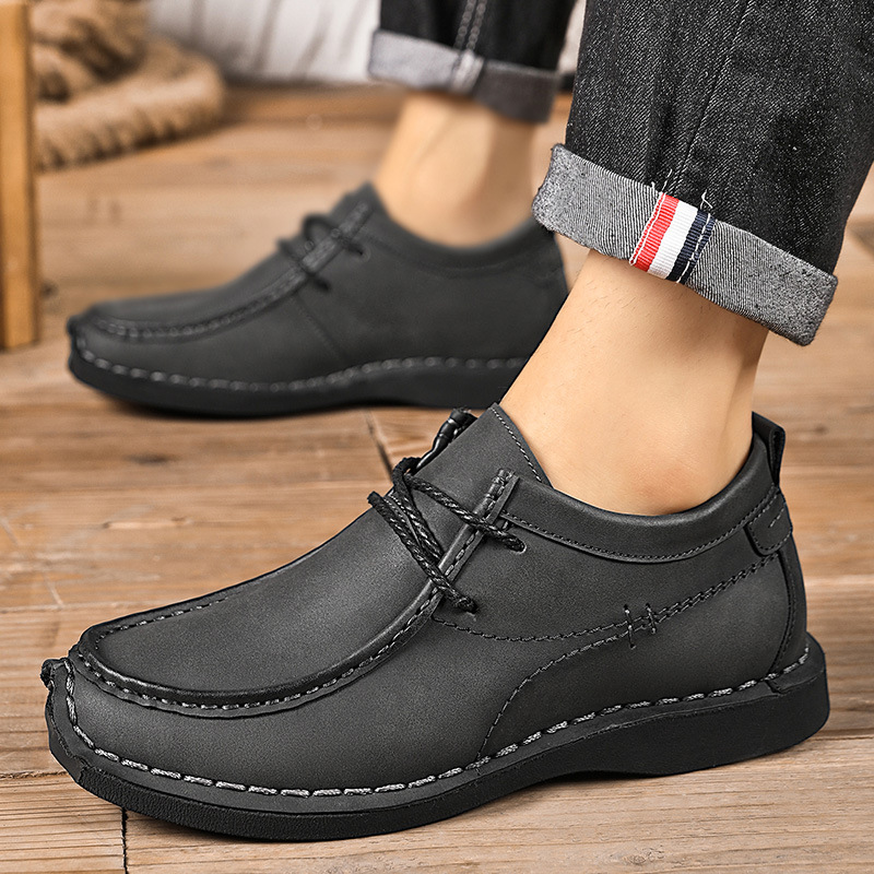 Fashion Men's British Style Casual Leather Shoes foto 5