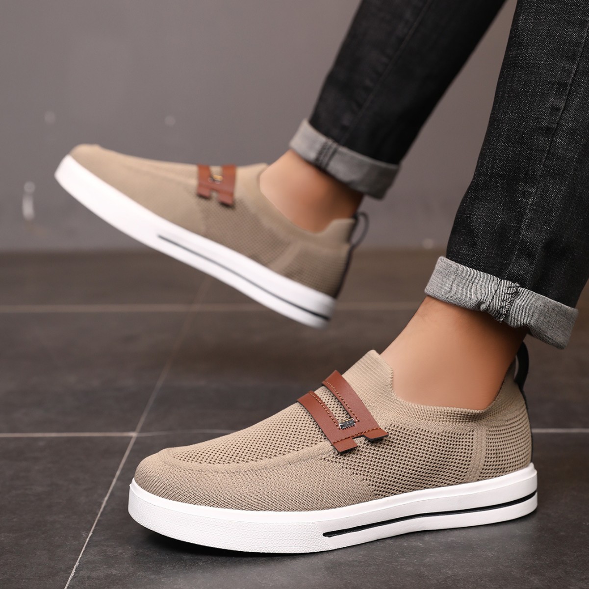 Men's Summer Breathable Casual Shoes Soft Elastic Mesh Lightweight foto 4