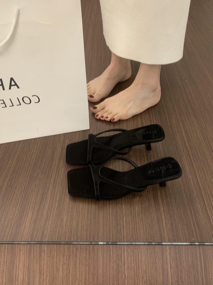 Womens French-style High-heeled Casual Sandals foto 5