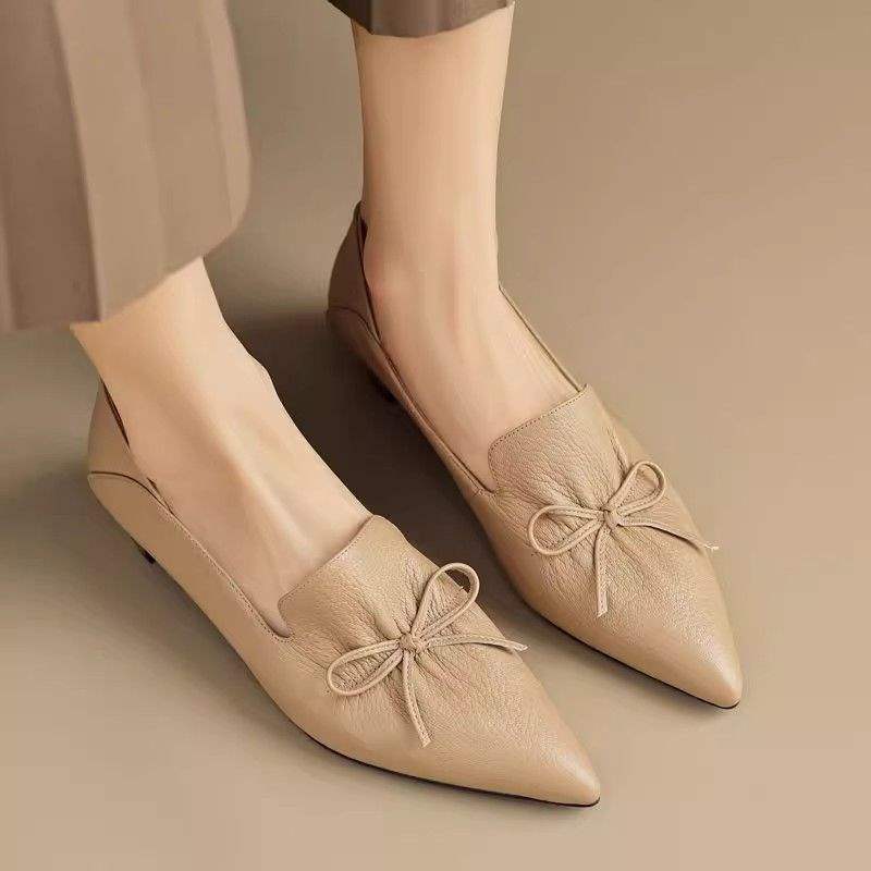 Women's Low Heel Soft Surface Pointed Toe Shoes foto 3