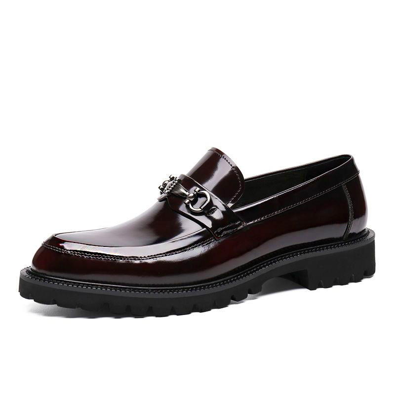 Horse Street Buckle Gommino Men's Polished Japanese Leather Shoes foto 4