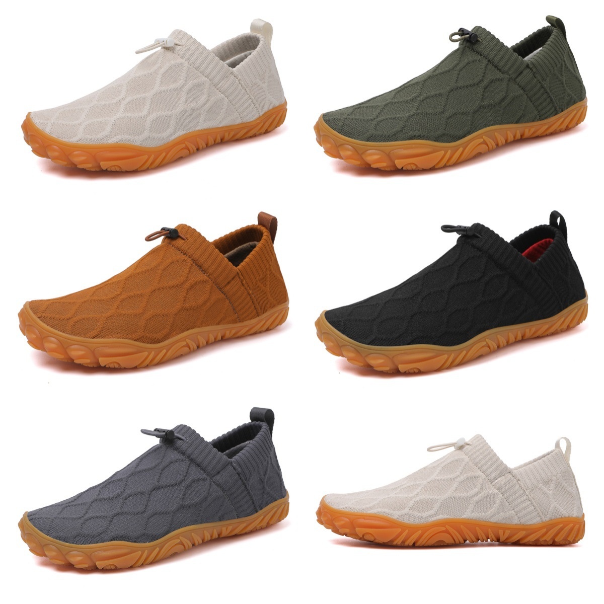 Men's Slip-on Breathable Flyknit Soft Bottom Indoor Fitness Shoes foto 3