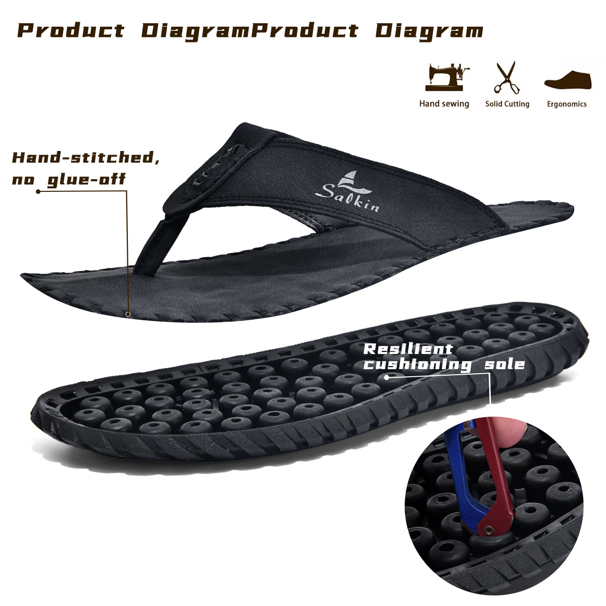 Non-slip Everyday Outdoor Beach Slippers foto 3