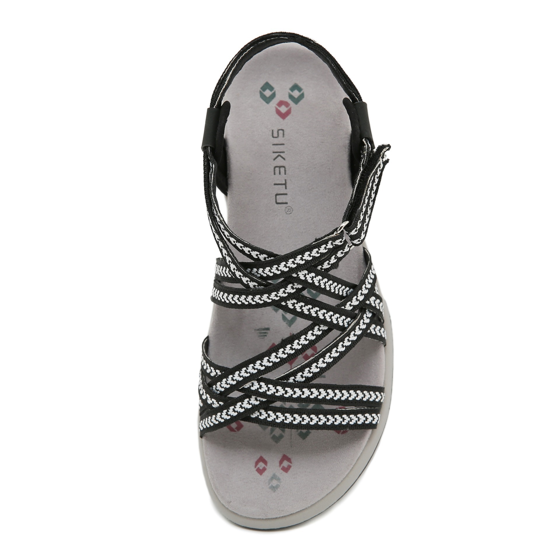 Sports Printed Casual Velcro Plus Size Women's Sandals foto 2
