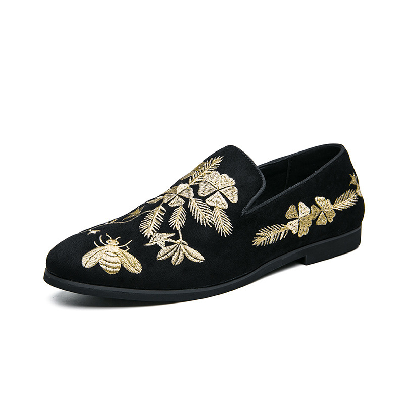 Men's Embroidery Fashion Embroidery Business Leather Shoes foto 4