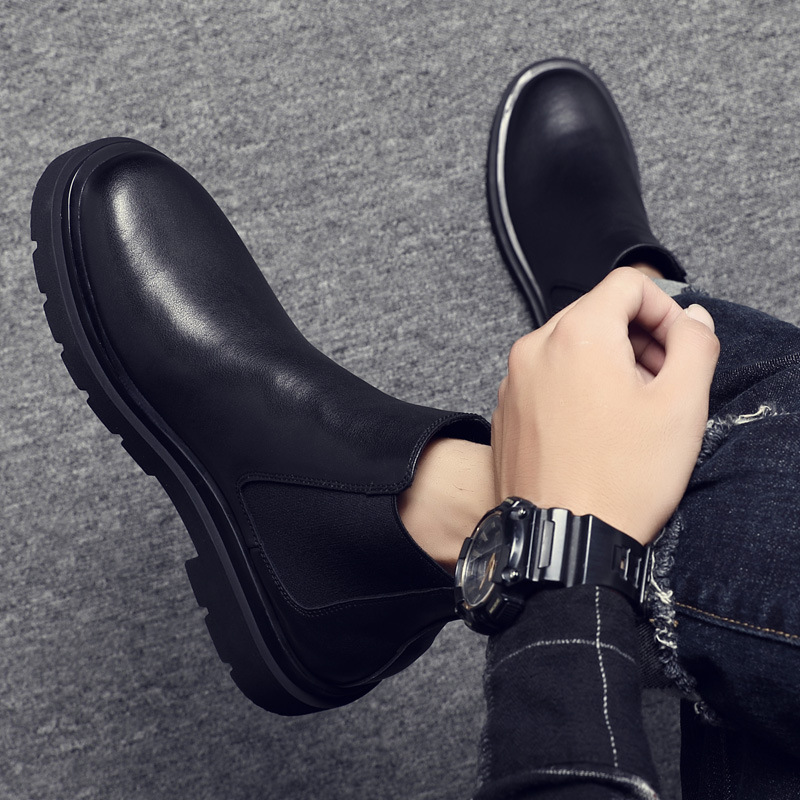 Men's Chelsea Boots High Top Working Wear Leather Shoes foto 5