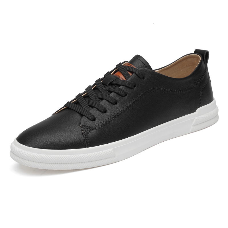 Spring Low-top Lace-up Cowhide Flat Versatile Sports Casual Shoes foto 2