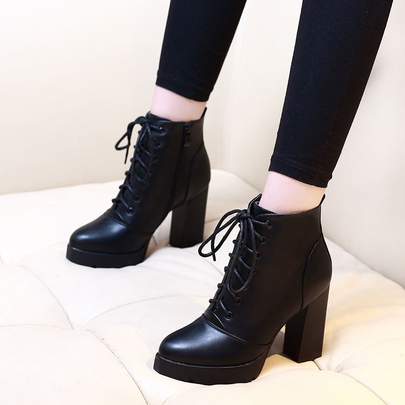 New High-heeled British-style Versatile Korean-style Boots foto 4