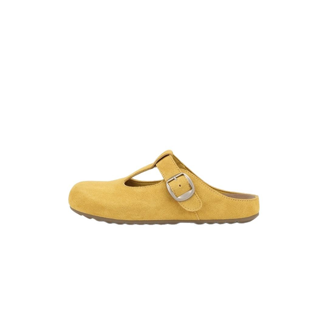 Height Increasing Insole Retro Buckle Closed-toe Slippers Women foto 4