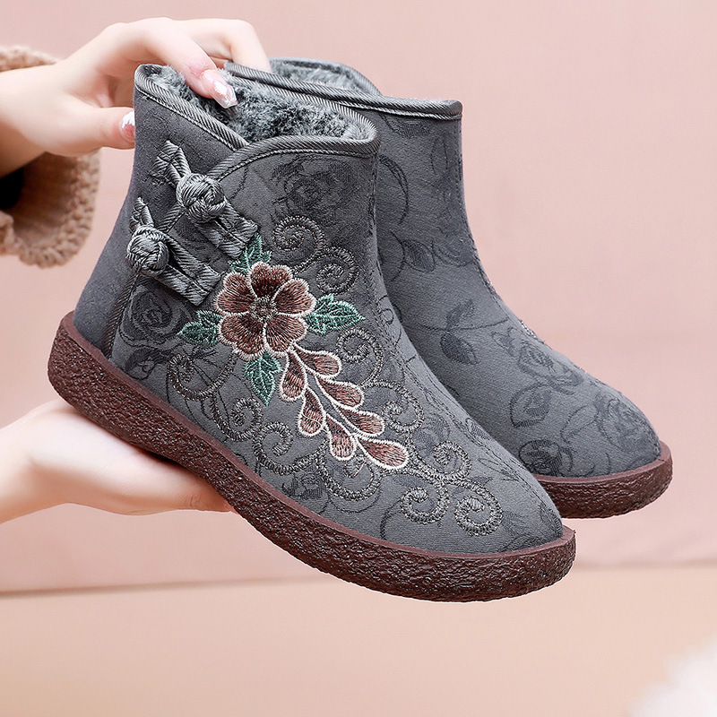 Women's Ethnic-style Cotton Boots With Fleece Lining foto 4
