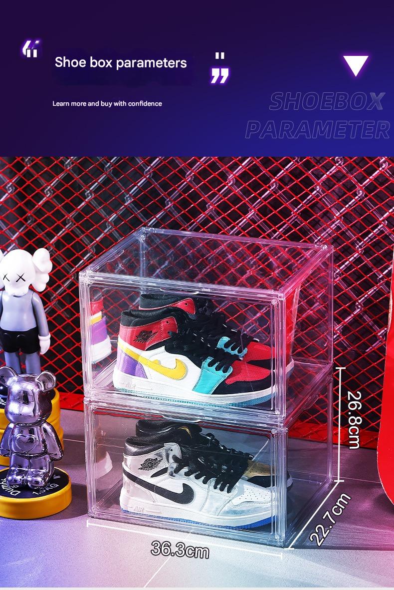 Large Transparent Shoe Box, Acrylic Shoe Box With Lid, Magnetic Side Door, Shoe Storage Box, Shoe Box foto 3