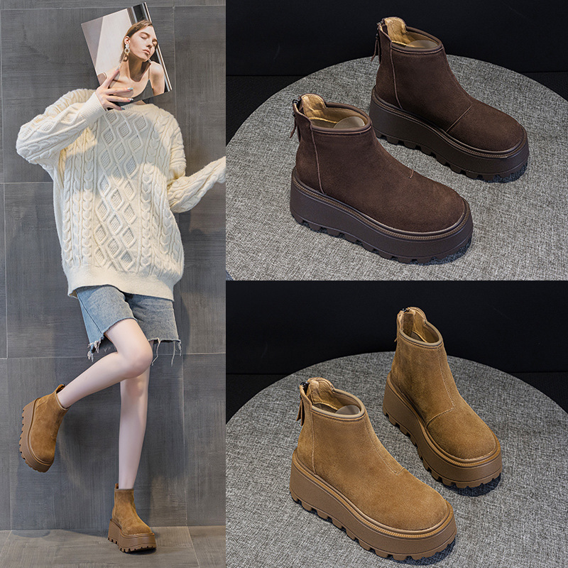 Short Leather Warm Women's Shoes foto 2