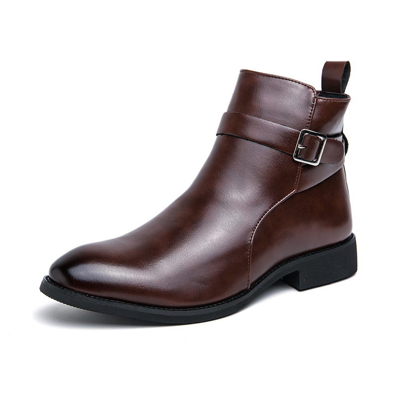 High-top British Fall Winter Men Western Boots Men foto 2