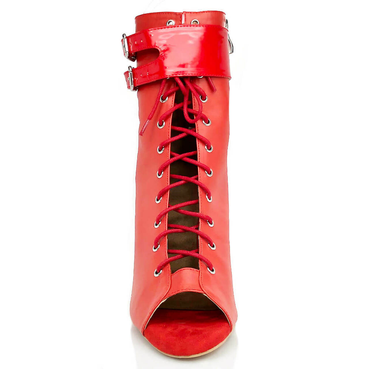Female Fashion High Heel Open Finger Lace-up High Top Ankle Boots foto 2
