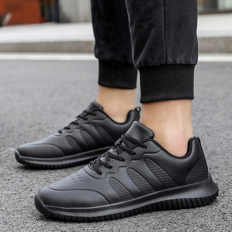 Plus Size Chef Shoes Men's Waterproof Kitchen Shoes Men's Leather Surface Sports Casual Shoes foto 5