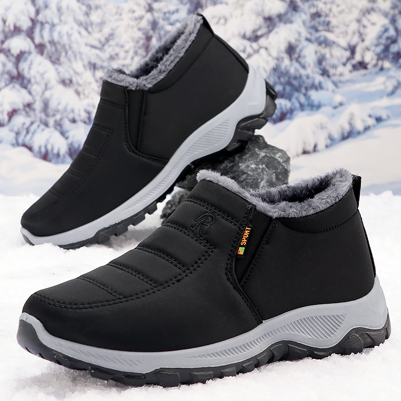 Cotton-padded Shoes Men's Fleece-lined Thick Leisure Warm Snow Boots foto 2