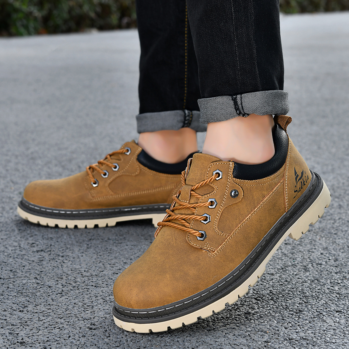 British-style Work Boots For Trendy Men foto 4