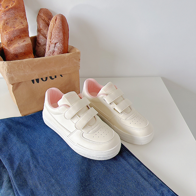 Breathable Korean-style White Sneakers For Students Flat Sole foto 4