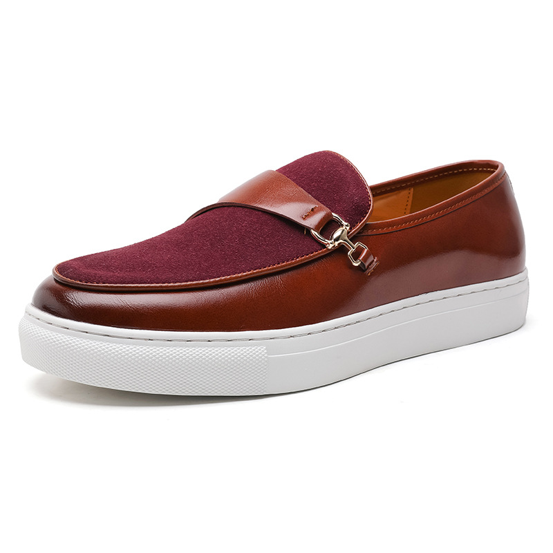 Men's Leather Shoes Horsebit Buckle Slip-on foto 5