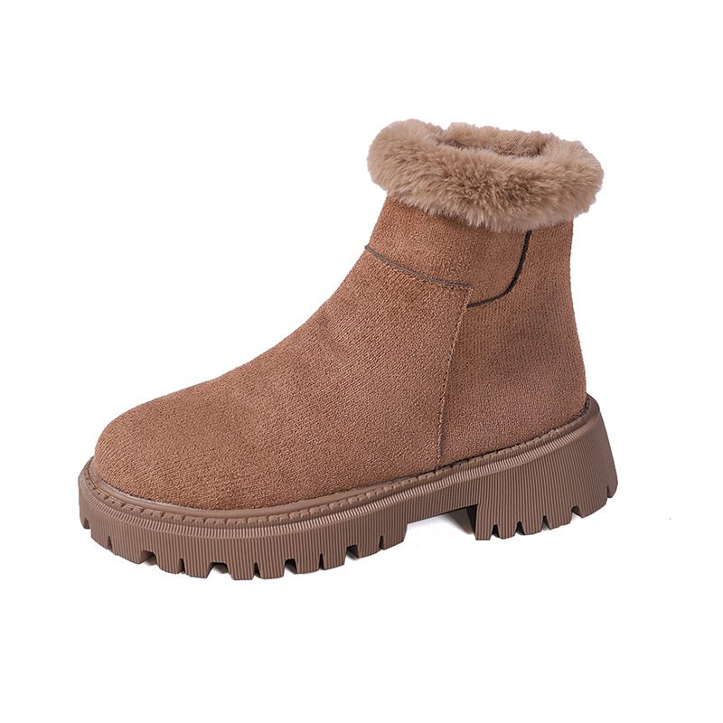 Insulated Cotton-padded Shoes Martin Boots Plus Size Thick Bottom Chunky Heel Bootie foto 2