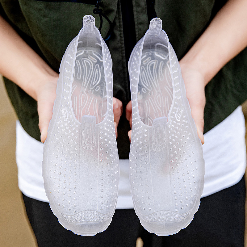 Parent-Child Air-permeable Beachwear Wading Shoes Translucent Lazy Casual Low-top Rain Boots Small Size foto 5