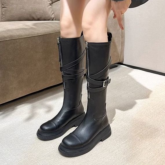 Brown Women's Riding Boots Thin High Tube Long foto 4