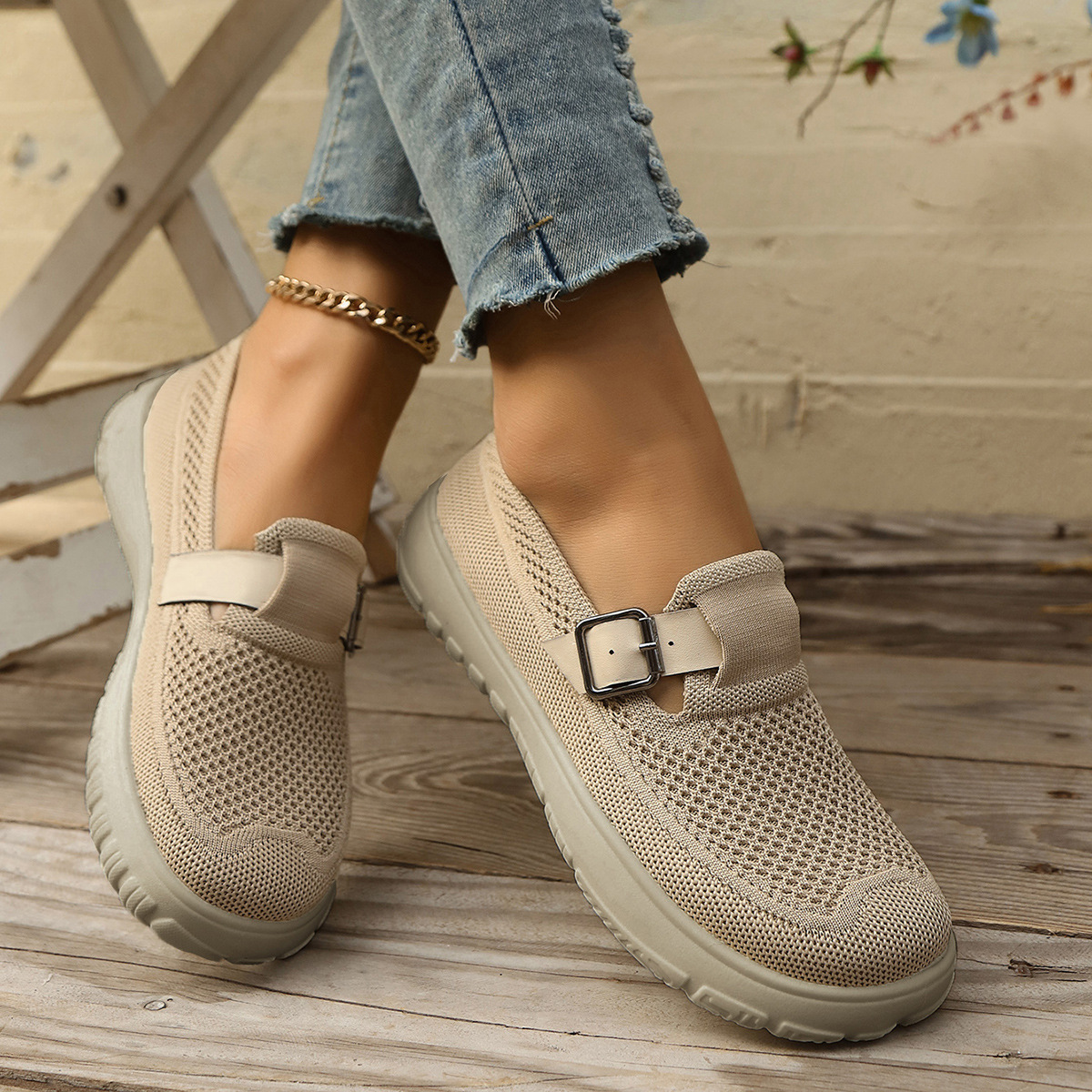 Breathable And Comfortable Sneaker Slip-on Soft Bottom Walking foto 2