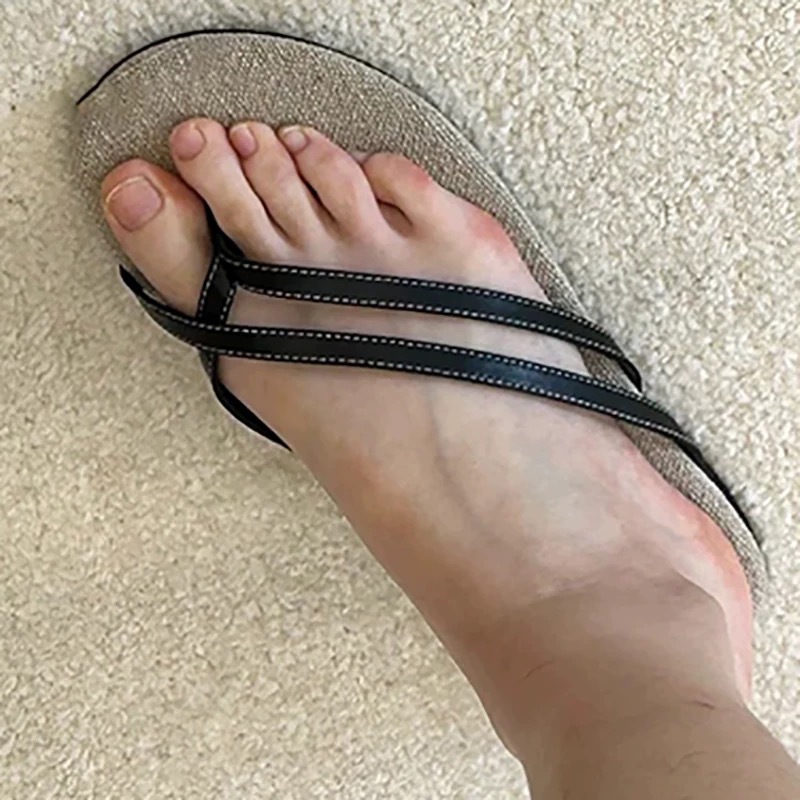 Korean-style Niche Beach Resort Flat Flip-flops foto 3